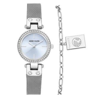 Anne Klein Quartz Crystal Ladies Watch and Bracelet Set AK3617LBST