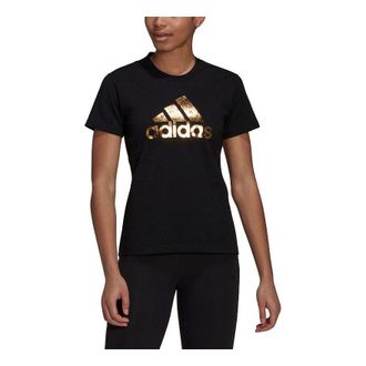 adidas (WMNS) adidas Gfx Tee Ss2 Leisure Sports Short Sleeve Black HB7127