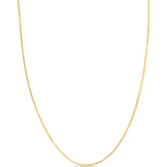 Bony Levy 14K Gold 1mm Herringbone Chain Necklace in 14K Yellow Gold at Nordstrom, Size 20