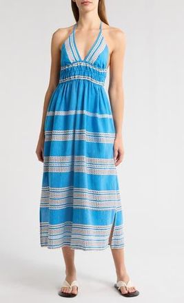 Lemlem Gete Hand Woven Cotton Cover-Up Dress in Amira Baltic at Nordstrom Rack, Size Medium