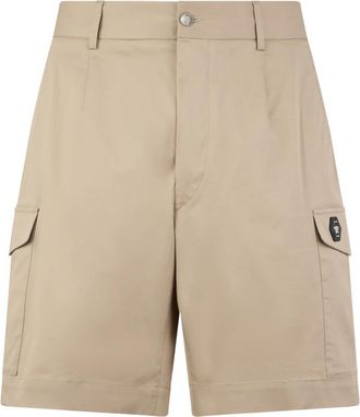 Philipp Plein Cargo Shorts - Heren - Korte Broeken - Beige - L - Katoen - Korte Broeken