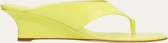Stuart Weitzman 50mm Vinnie Patent Leather Thong Sandals