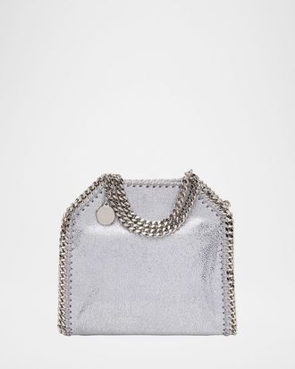 Stella McCartney Tiny Dotted Chamois Metallic Tote Bag