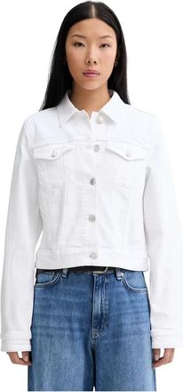 Marc O'Polo Cropped Denim Jacket - Dames - Spijkerjassen - Wit - S - Denim - Jassen