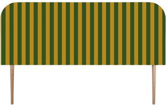 Really Nice Things Cabecero tapizado terciopelo a rayas 160x97cm