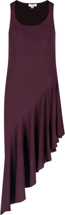 Alaia Abito In Jersey Fluido Asimmetrico