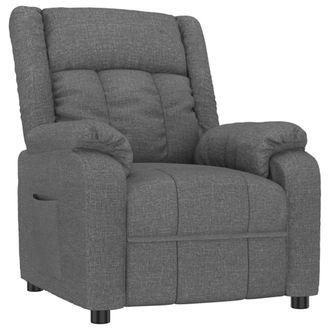 vidaXL Sill&oacute;n Reclinable De Tela Gris Oscuro Vidaxl