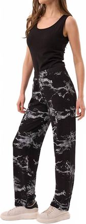 French Kyss Abstract Print Lounge Pant In Black/white