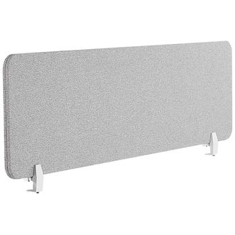 Beliani Panel Separador Gris Claro 160 X 40 Cm Poli&eacute;ster Pet Pantalla Ac&uacute;stica Oficina Wally