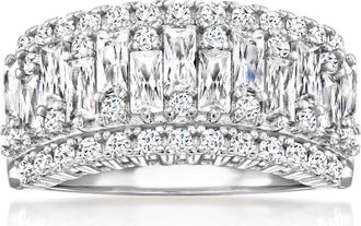 Ross-Simons Baguette and Round CZ Ring in Sterling Silver