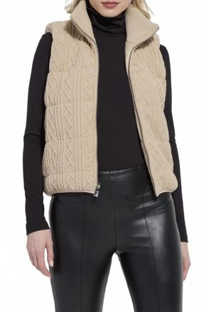 Lyss&eacute; Petra Reversible Puffer Vest In Blond Wood