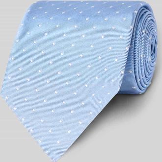 HUGO BOSS Seidenkrawatte mit Allover-Muster in Hellblau, Gr&ouml;&szlig;e 1