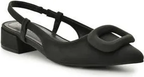 Nicole Miller Frame Slingback Pump in Black Nubuck at Nordstrom Rack, Size 7.5