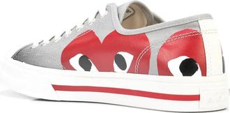 Comme Des Gar&ccedil;ons Mens Play Sneaker Grey Canvas Rubber