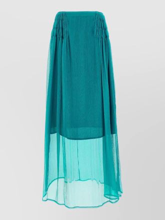 Dries Van Noten scarlett skirt maxi sheer ruched design