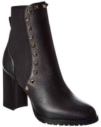 Valentino Rockstud 90 Grainy Leather Boot