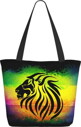 AOOEDM Jamaican Lion Flag Ladies Shopping Bag 13x11x7in.The Perfect ValentineS Day Gift.It Is The Best ValentineS Day Gift For Mom, Daughter, Wife,Etc