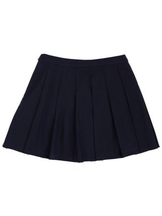 Sporty & Rich Logo Wool Miniskirt - Navy