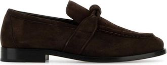 Bottega Veneta Dark Brown Suede Astaire Loafers