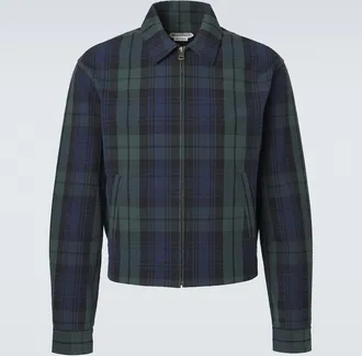 J.W.Anderson Checked cotton seersucker blouson jacket