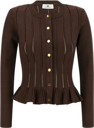 Elisabetta Franchi Dames, Truien, Bruin, Maat: L Viscose