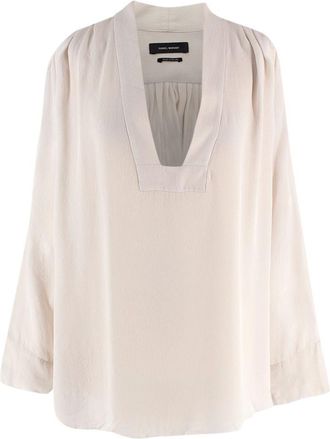 Isabel Marant Light Grey Silk Blouse Size XS
