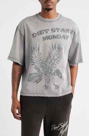 Diet Starts Monday Eagle Graphic T-Shirt in Washed Grey at Nordstrom, Size Xx-Large