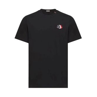 Moncler T-Shirts, male, Black, Size: 2XL T-shirt with logo