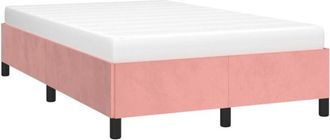 vidaXL Estructura de cama sin colchón terciopelo rosa 120x200 cm Vidaxl