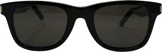 Saint Laurent Pre-owned Womens SL51040 Studded Square-Frame Sunglasses in Black Acetate - One Size