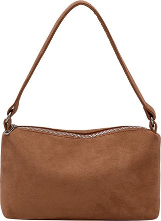 Generic Suede Square Bag Retro Shoulder Bag Simple Underarm Bag Commute Handbag (Khaki)