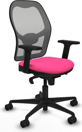 Piqueras y Crespo Piqueras Y Crespo - Jorquera Sincro Malla Gris Similpiel Rosa Brazos 2d Base Nailon Ruedas 65mm Nailon