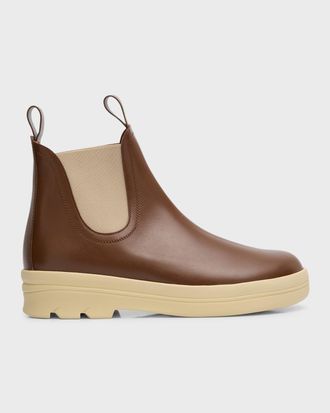 Loro Piana Lakeside Leather Chelsea Ankle Boots