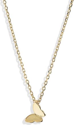 Estella Bartlett Lucky Butterfly Pendant Necklace in Gold at Nordstrom