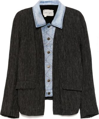 Greg Lauren Giacca con inserti - Nero