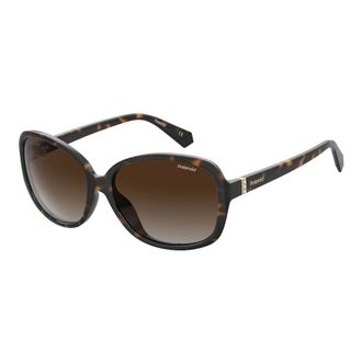 Polaroid Sunglasses, female, Brown, 58 MM, Dark Havana Sunglasses Brown Shaded Polarized