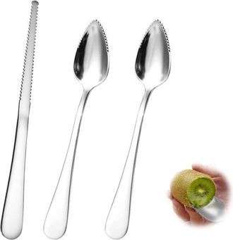 OEM Juego De Cucharas Y Cuchillo Para Pomelo - 3 Piezas - Acero Inoxidable