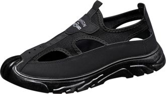 Generic Mens Casual Shoes Without Laces: Summer Shoes Breathable Beach Shoes with Soft Sole Sports Shoes Lightweight Trainers Cushioning Low Shoes Plain Class