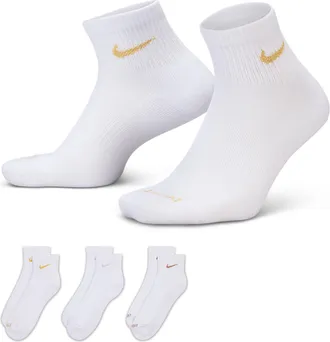 Nike Mens Everyday Plus Cushioned Training Ankle Socks (3 Pairs) in Multicolor | SX6890-941