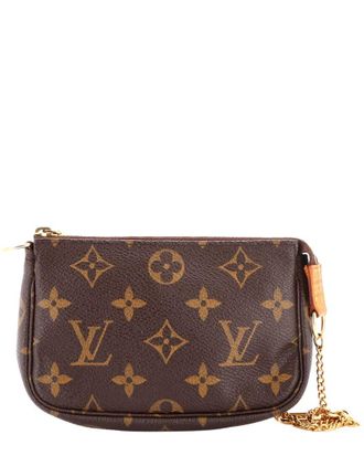 Louis Vuitton Brown Monogram Canvas Pochette Accessoires Mini (Authentic Pre- Loved)