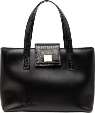 Celine Pre-owned Celine Croc Embossed and Smooth Calfskin Handbag Ladies XII18RXEDV8N9375