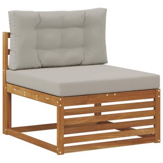 vidaXL Sof&aacute; Central De Exterior Madera De Acacia S&oacute;lida Natural Vidaxl