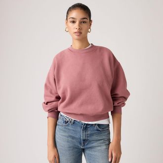 Levi's Vintage Boxy Sweatshirt - Womens - XS - Pink / Crushed Berry