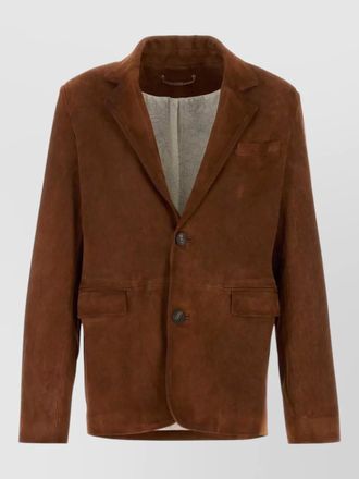 Golden Goose suede robyn blazer single breasted notch lapel
