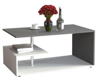 ebuy24 Ebuy24 - Vcm Mesa De Centro De Madera Sofatic Sala De Estar Mesa Lateral Mesa De Centro Maliso M (blanco / Antracita)