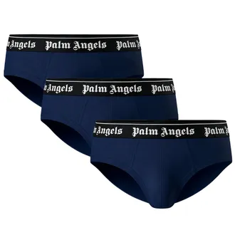 Palm Angels Logo Boxershorts in Marineblauw