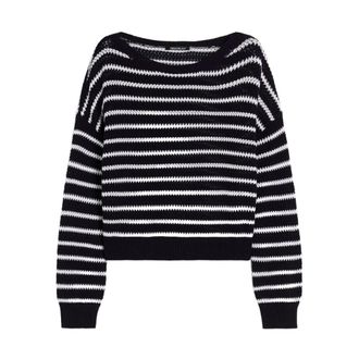 Pennyblack Pbbtrofeo Knit Sweater - Dames - Ronde hals truien - Blauw - S - Katoen - Truien & Vesten