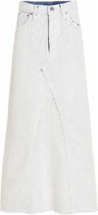 Maison Margiela Bianchetto Skirt - Dames - Spijkerrokken - Wit - 2XS - Katoen - Rokken