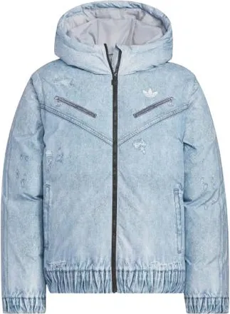 adidas FK Denim Down Jacket Asia Sizing Halo Silver KC2632