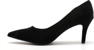 Generic Womens Court Shoes Low Heels Pointed Toe Office Work Mid Heel Pumps Wedding Shoes for Women Ladies UK, Black Suede-3